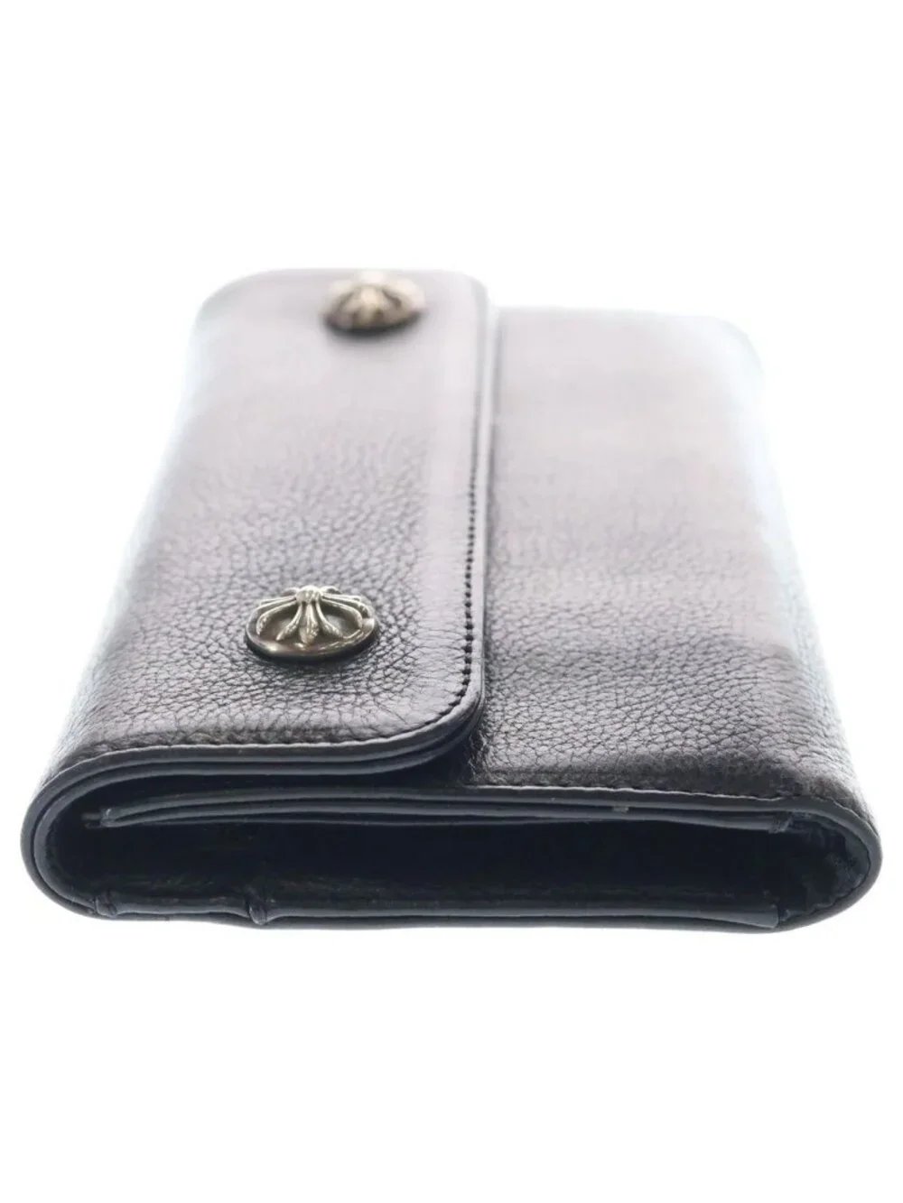 Chrome Hearts Wave Leather Wallet Black